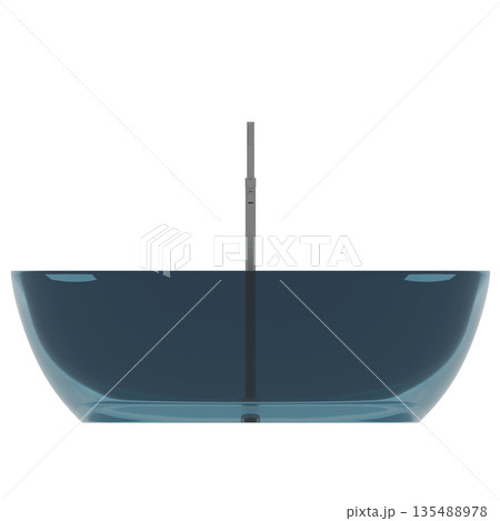 bathtub isolated on a white background, 3D illustration, and a CG render 135488978