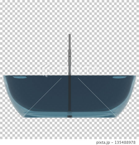 bathtub isolated on a white background, 3D illustration, and a CG render 135488978