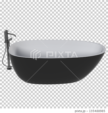 bathtub isolated on a white background, 3D illustration, and a CG render bathtub isolated on a white background, 3D illustration, and a CG render 135488985