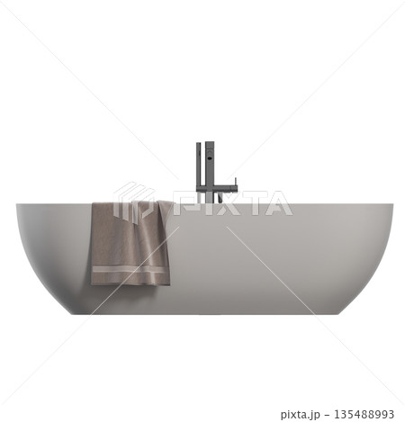 bathtub isolated on a white background, 3D illustration, and a CG render bathtub isolated on a white background, 3D illustration, and a CG render 135488993