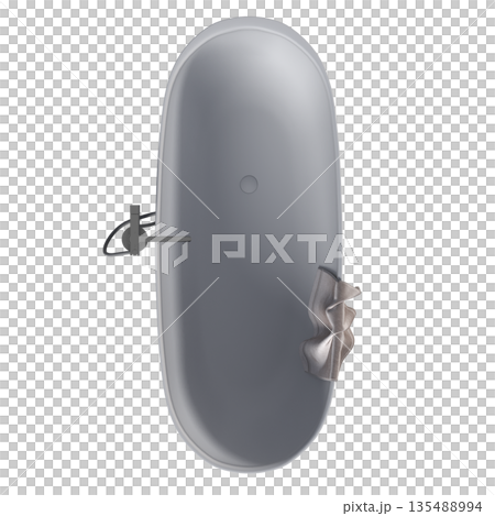 bathtub isolated on a white background, 3D illustration, and a CG render 135488994