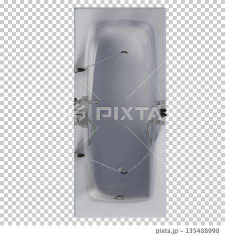 bathtub isolated on a white background, 3D illustration, and a CG render 135488998