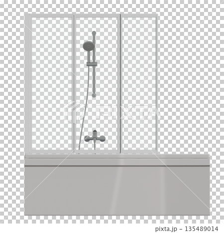 bathtub isolated on a white background, 3D illustration, and a CG render bathtub isolated on a white background, 3D illustration, and a CG render 135489014