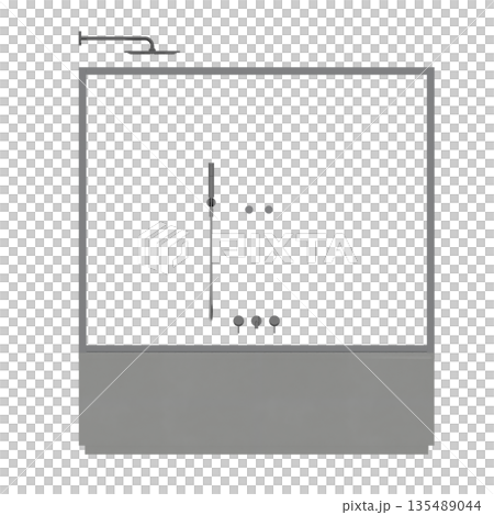 bathtub isolated on a white background, 3D illustration, and a CG render bathtub isolated on a white background, 3D illustration, and a CG render 135489044