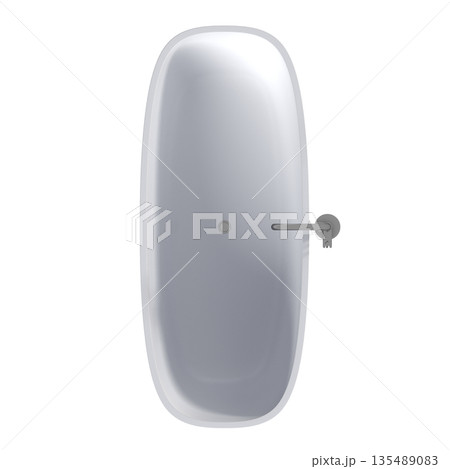 bathtub isolated on a white background, 3D illustration, and a CG render 135489083