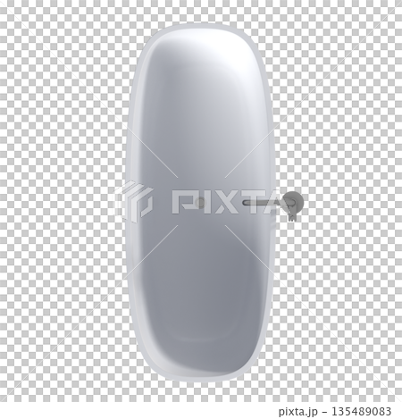 bathtub isolated on a white background, 3D illustration, and a CG render 135489083