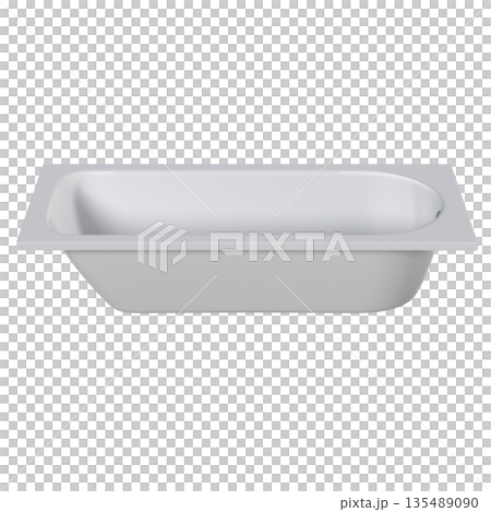 bathtub isolated on a white background, 3D illustration, and a CG render bathtub isolated on a white background, 3D illustration, and a CG render 135489090