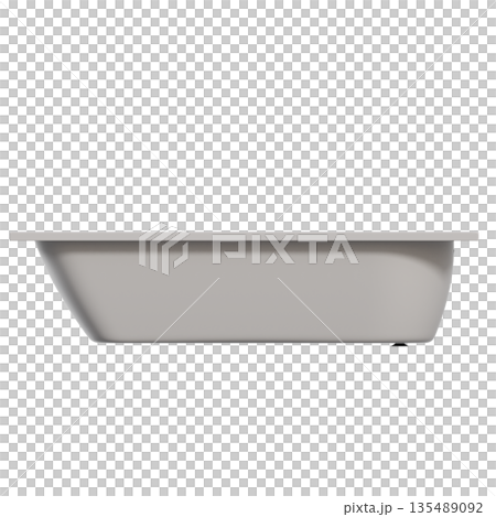 bathtub isolated on a white background, 3D illustration, and a CG render 135489092