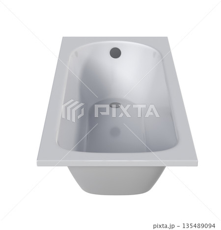 bathtub isolated on a white background, 3D illustration, and a CG render bathtub isolated on a white background, 3D illustration, and a CG render 135489094