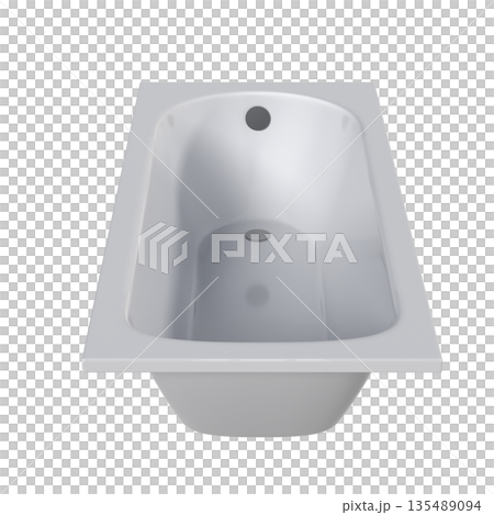 bathtub isolated on a white background, 3D illustration, and a CG render bathtub isolated on a white background, 3D illustration, and a CG render 135489094
