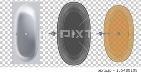 bathtub isolated on a white background, 3D illustration, and a CG render bathtub isolated on a white background, 3D illustration, and a CG render 135489109