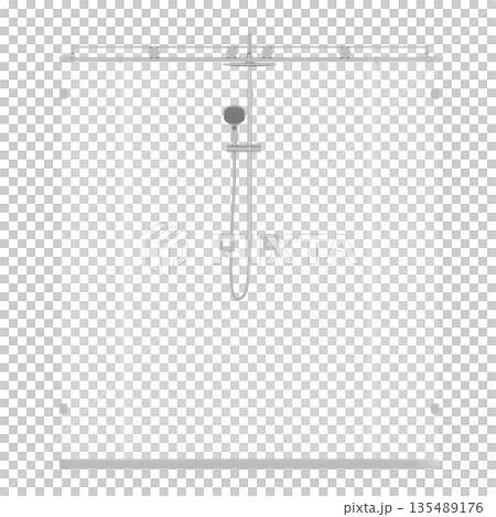 shower cabin isolated on transparent background, 3D illustration, cg render shower cabin isolated on transparent background, 3D illustration, cg render 135489176