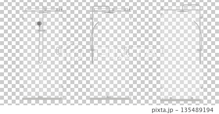 shower cabin isolated on transparent background, 3D illustration, cg render shower cabin isolated on transparent background, 3D illustration, cg render 135489194