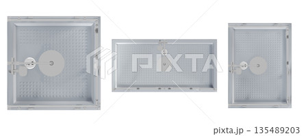 shower cabin isolated on transparent background, 3D illustration, cg render shower cabin isolated on transparent background, 3D illustration, cg render 135489203