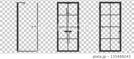 shower cabin isolated on transparent background, 3D illustration, cg render shower cabin isolated on transparent background, 3D illustration, cg render 135489243