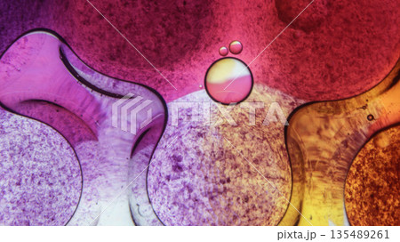 A colorful background with many small drops of water. A colorful background with many small drops of water. 135489261