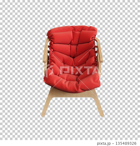 armchair isolate on a transparent background, comfortable furniture for home interior, 3D illustration, cg render armchair isolate on a transparent background, comfortable furniture for home interior, 3D illustration, cg render 135489326