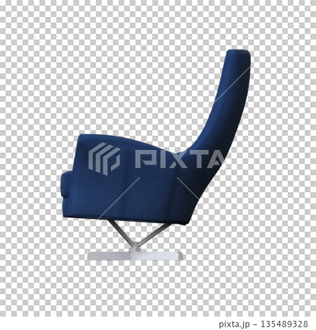 armchair isolate on a transparent background, comfortable furniture for home interior, 3D illustration, cg render armchair isolate on a transparent background, comfortable furniture for home interior, 3D illustration, cg render 135489328