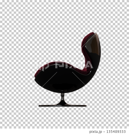 armchair isolate on a transparent background, comfortable furniture for home interior, 3D illustration, cg render 135489333