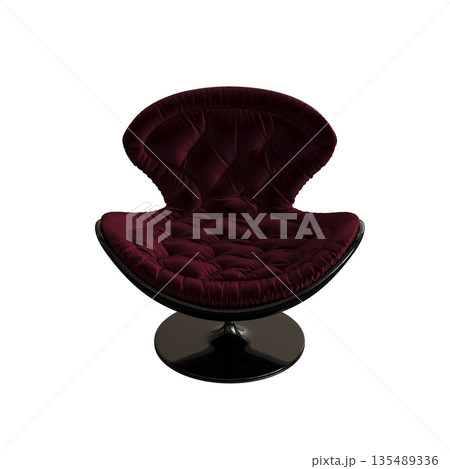 armchair isolate on a transparent background, comfortable furniture for home interior, 3D illustration, cg render armchair isolate on a transparent background, comfortable furniture for home interior, 3D illustration, cg render 135489336