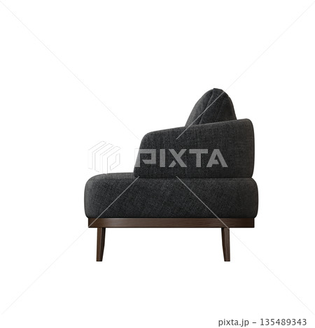 armchair isolate on a transparent background, comfortable furniture for home interior, 3D illustration, cg render 135489343