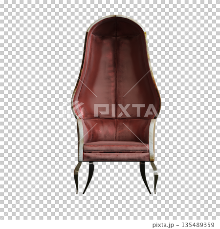 armchair isolate on a transparent background, comfortable furniture for home interior, 3D illustration, cg render armchair isolate on a transparent background, comfortable furniture for home interior, 3D illustration, cg render 135489359