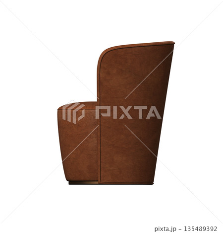 armchair isolate on a transparent background, comfortable furniture for home interior, 3D illustration, cg render armchair isolate on a transparent background, comfortable furniture for home interior, 3D illustration, cg render 135489392