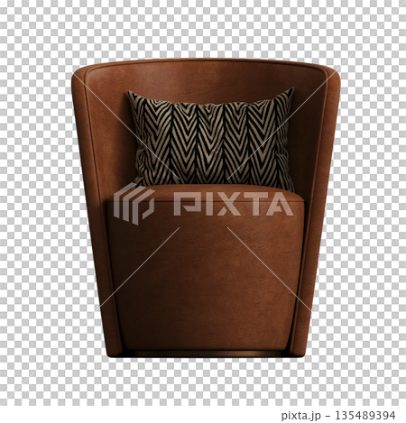 armchair isolate on a transparent background, comfortable furniture for home interior, 3D illustration, cg render armchair isolate on a transparent background, comfortable furniture for home interior, 3D illustration, cg render 135489394