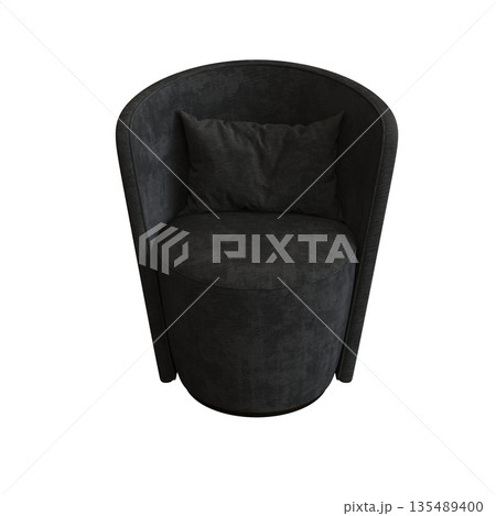 armchair isolate on a transparent background, comfortable furniture for home interior, 3D illustration, cg render 135489400