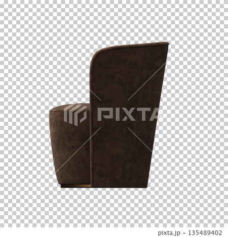 armchair isolate on a transparent background, comfortable furniture for home interior, 3D illustration, cg render 135489402