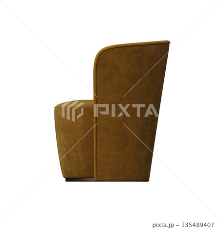 armchair isolate on a transparent background, comfortable furniture for home interior, 3D illustration, cg render 135489407