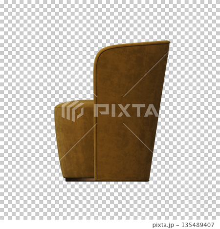 armchair isolate on a transparent background, comfortable furniture for home interior, 3D illustration, cg render 135489407