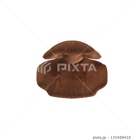 armchair isolate on a transparent background, comfortable furniture for home interior, 3D illustration, cg render armchair isolate on a transparent background, comfortable furniture for home interior, 3D illustration, cg render 135489418
