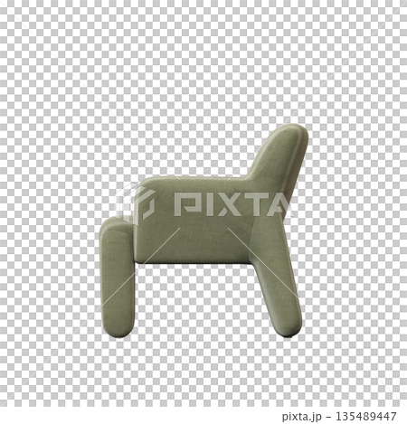 armchair isolate on a transparent background, comfortable furniture for home interior, 3D illustration, cg render armchair isolate on a transparent background, comfortable furniture for home interior, 3D illustration, cg render 135489447