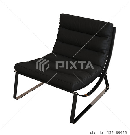 armchair isolate on a transparent background, comfortable furniture for home interior, 3D illustration, cg render 135489456