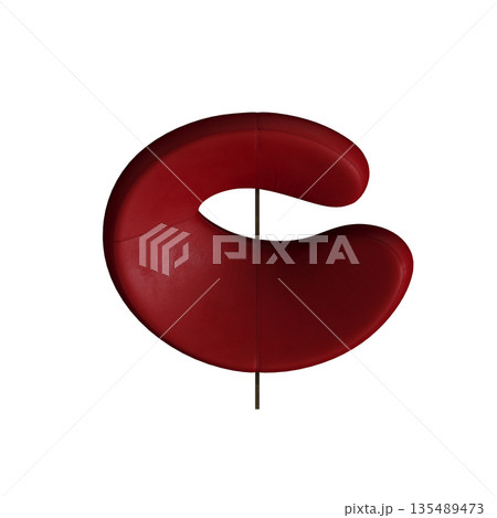 armchair isolate on a transparent background, comfortable furniture for home interior, 3D illustration, cg render 135489473