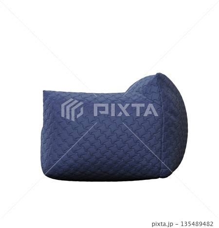 armchair isolate on a transparent background, comfortable furniture for home interior, 3D illustration, cg render 135489482