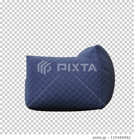 armchair isolate on a transparent background, comfortable furniture for home interior, 3D illustration, cg render 135489482