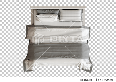 bed isolate on a transparent background, interior furniture, 3D illustration, cg render bed isolate on a transparent background, interior furniture, 3D illustration, cg render 135489686