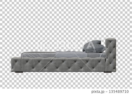 bed isolate on a transparent background, interior furniture, 3D illustration, cg render bed isolate on a transparent background, interior furniture, 3D illustration, cg render 135489710