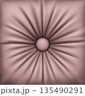 Close-up illustration of a dusty pink tufted upholstery button. Soft, luxurious fabric is pleated around a central button, creating a classic, elegant texture.. High quality photo 135490291