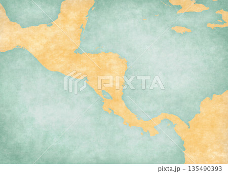 Map of Central America - without borders 135490393