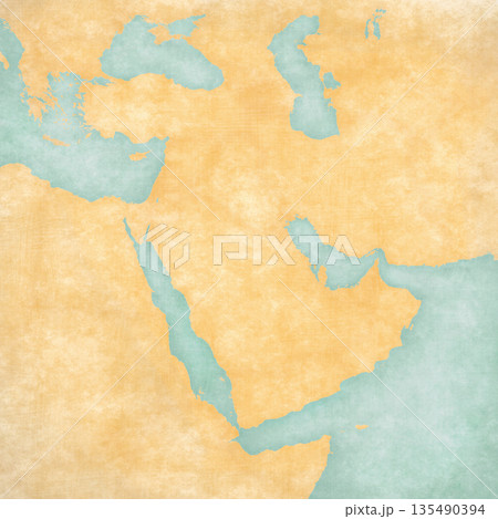 Map of Middle East WITHOUT BORDERS 135490394