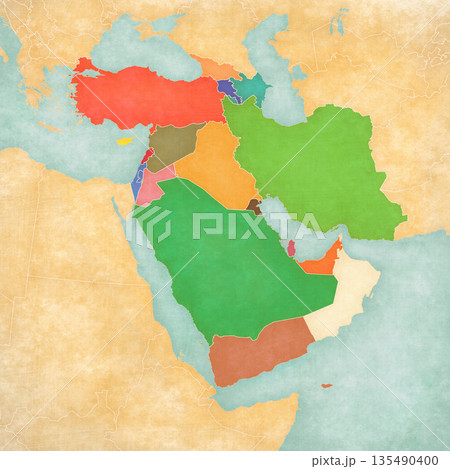 Map of Western Asia Map of Western Asia 135490400