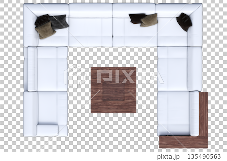 sofa isolate on a transparent background, interior furniture, 3D illustration, cg render sofa isolate on a transparent background, interior furniture, 3D illustration, cg render 135490563