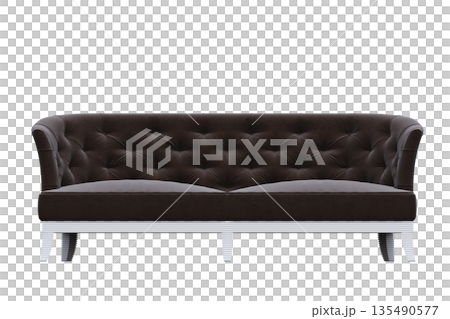 sofa isolate on a transparent background, interior furniture, 3D illustration, cg render 135490577