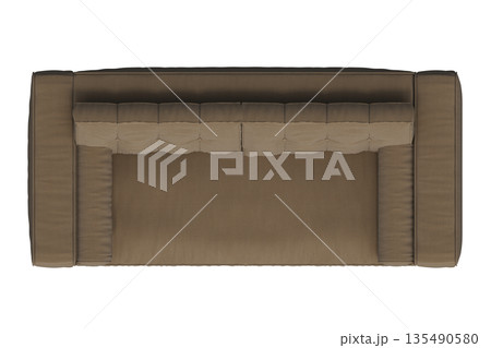 sofa isolate on a transparent background, interior furniture, 3D illustration, cg render 135490580