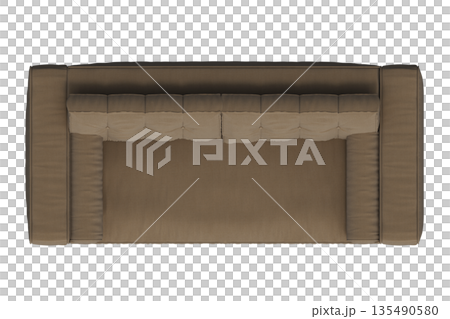 sofa isolate on a transparent background, interior furniture, 3D illustration, cg render sofa isolate on a transparent background, interior furniture, 3D illustration, cg render 135490580