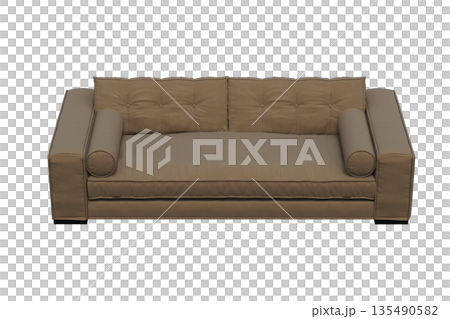 sofa isolate on a transparent background, interior furniture, 3D illustration, cg render sofa isolate on a transparent background, interior furniture, 3D illustration, cg render 135490582