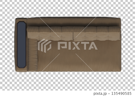 sofa isolate on a transparent background, interior furniture, 3D illustration, cg render 135490585